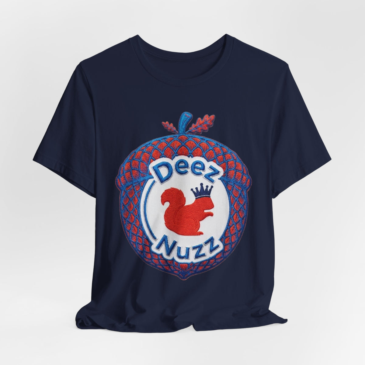 Deez Nuzz Squirrel Tee — Playful Retro Acorn Graphic T-Shirt