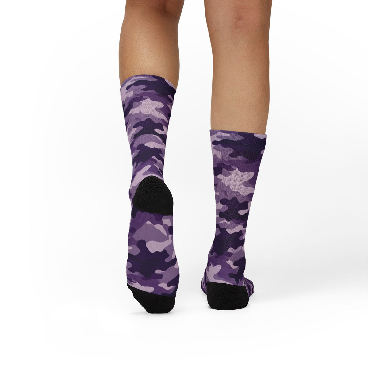 Electric Plum and Lavender Mist Camouflage Crew Socks by |Royal Violet Camo Crew by Camotoez Royal Violet Camo Crew | | Blend In But Stand Out Edition | More Mercy For Your Soles