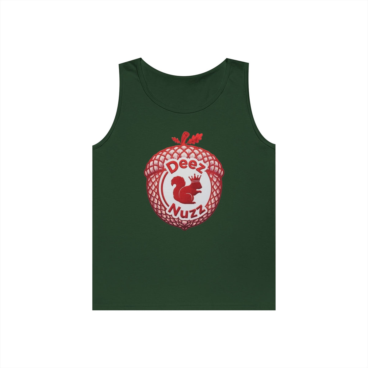 Copy of Copy of  'Deez Nuzz' Red Acorn Funny Squirrel Graphic Tank Top