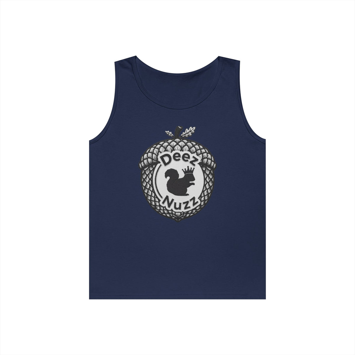 ‘Deez Nuzz’  Vintage Black/Grey Crest Funny Graphic Tank Top