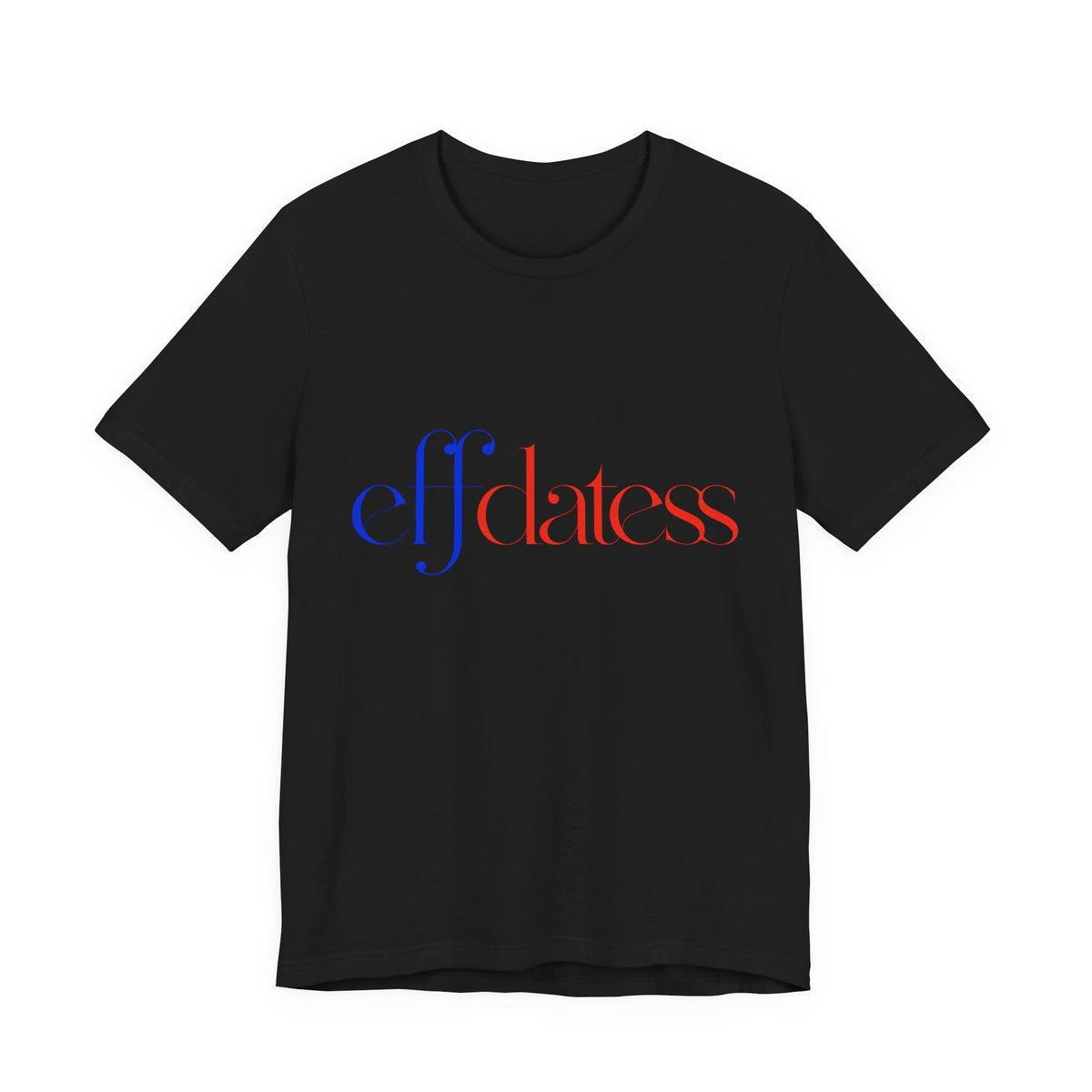 'effdatess' Cobalt Blue Minimalist Pastel Graphic Tee