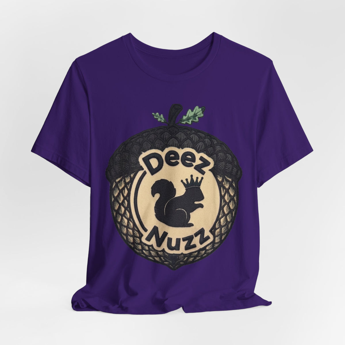 DeezNuzz Acorn Graphic Tee — Funny Squirrel Logo Shirt
